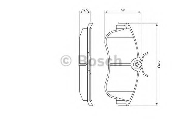 BOSCH 0986461147 Комплект гальмівних колодок, дискове гальмо