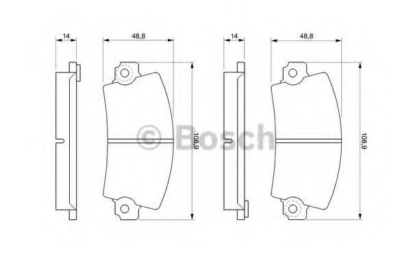 BOSCH 0986461396 Комплект гальмівних колодок, дискове гальмо