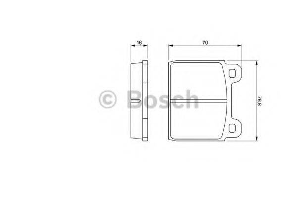 BOSCH 0986464681 Комплект гальмівних колодок, дискове гальмо