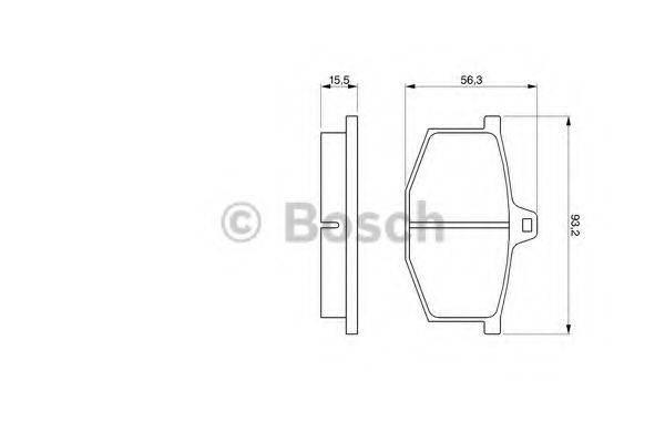 BOSCH 0986464801 Комплект гальмівних колодок, дискове гальмо