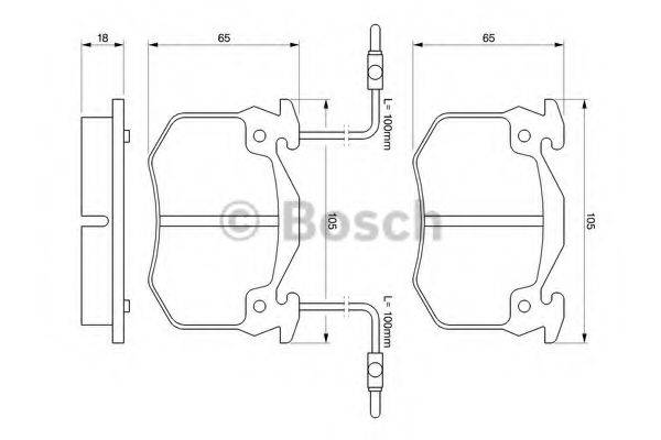 BOSCH 0986466311 Комплект гальмівних колодок, дискове гальмо