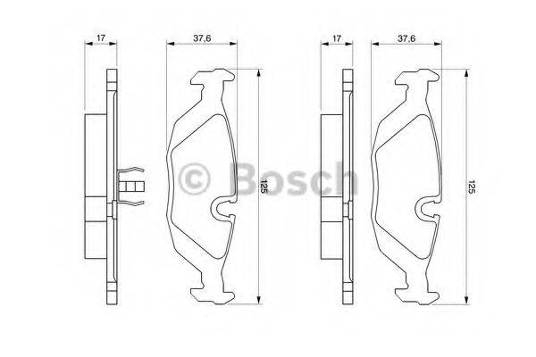 BOSCH 0986466751 Комплект гальмівних колодок, дискове гальмо