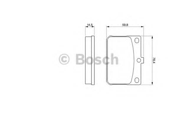 BOSCH 0986467031 Комплект гальмівних колодок, дискове гальмо