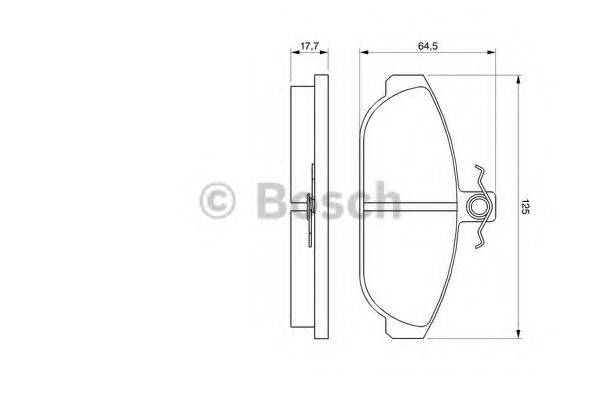 BOSCH 0986467400 Комплект гальмівних колодок, дискове гальмо