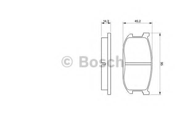 BOSCH 0986467602 Комплект гальмівних колодок, дискове гальмо