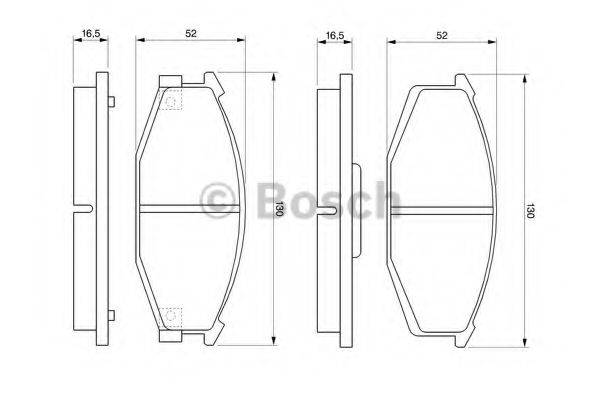 BOSCH 0986468320 Комплект гальмівних колодок, дискове гальмо