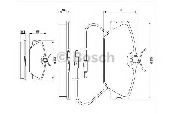 BOSCH 0986469191 Комплект гальмівних колодок, дискове гальмо