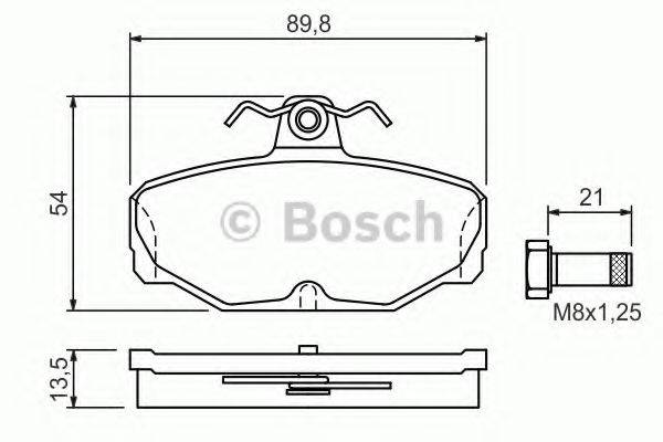 BOSCH 0986469810 Комплект гальмівних колодок, дискове гальмо