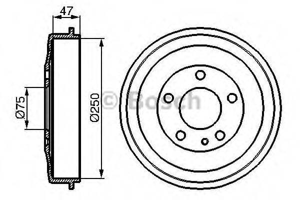 BOSCH 0986477009 Гальмівний барабан