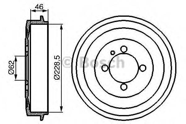 BOSCH 0986477039 Гальмівний барабан