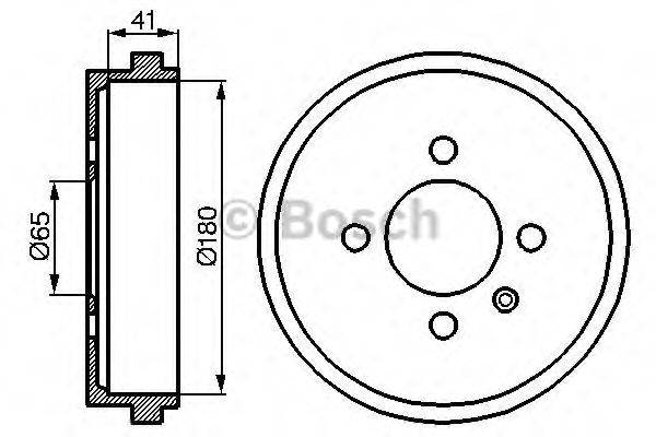 BOSCH 0986477105 Гальмівний барабан