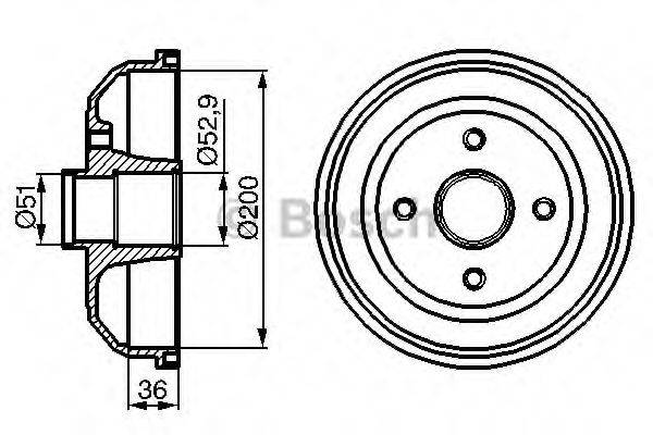 BOSCH 0986477134 Гальмівний барабан