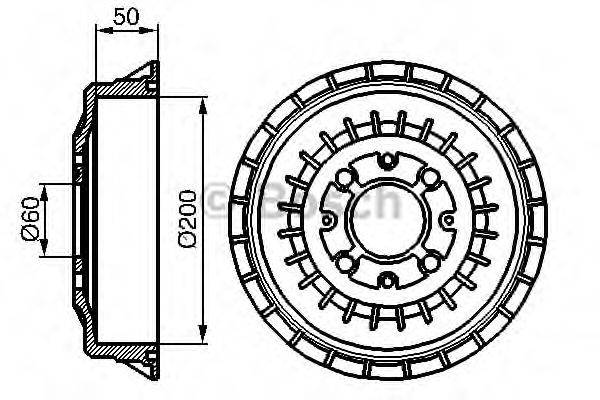 BOSCH 0986477146 Гальмівний барабан