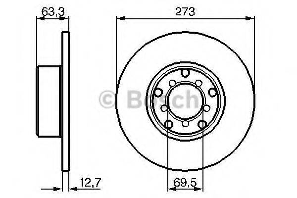 BOSCH 0986478055 гальмівний диск