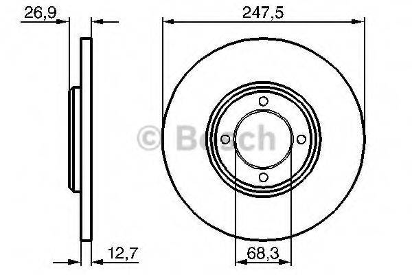 BOSCH 0986478071 гальмівний диск