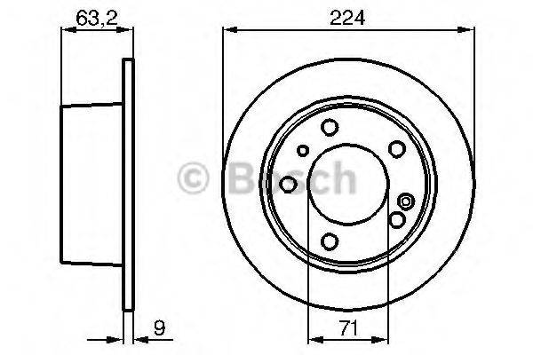 BOSCH 0986478141 гальмівний диск