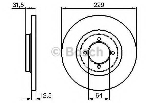 BOSCH 0986478180 гальмівний диск