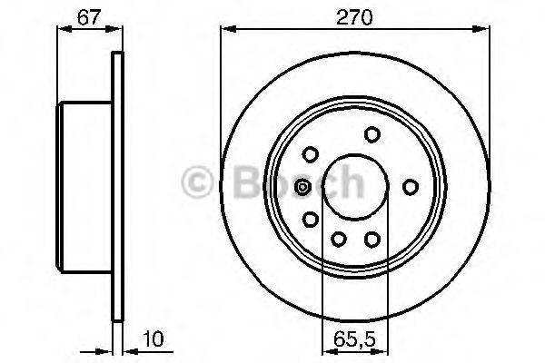 BOSCH 0986478267 гальмівний диск