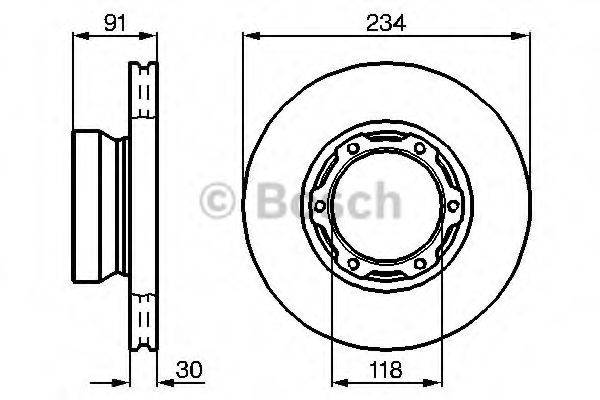 BOSCH 0986478407 гальмівний диск