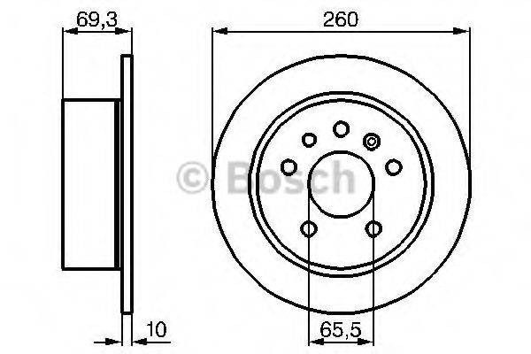 BOSCH 0986478430 гальмівний диск