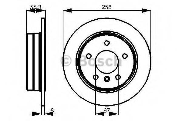 BOSCH 0986479B36 гальмівний диск