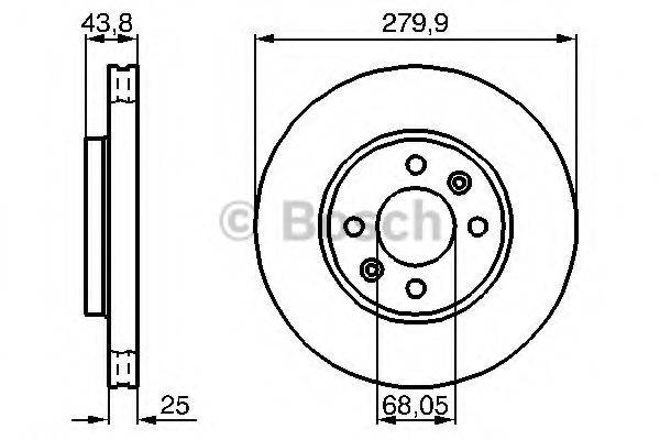 BOSCH 0986478505 гальмівний диск