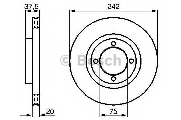 BOSCH 0986478524 гальмівний диск