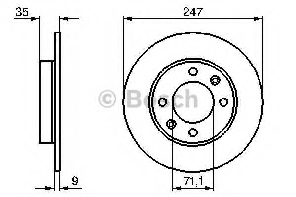 BOSCH 0986479B40 гальмівний диск