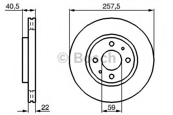 BOSCH 0986479B43 гальмівний диск