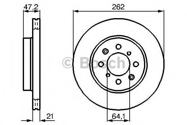 BOSCH 0986478657 гальмівний диск