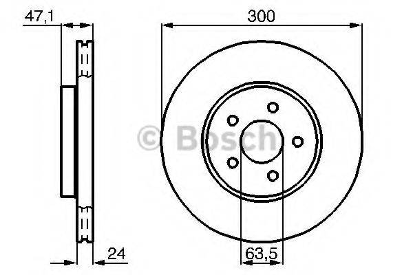 BOSCH 0986479B44 гальмівний диск