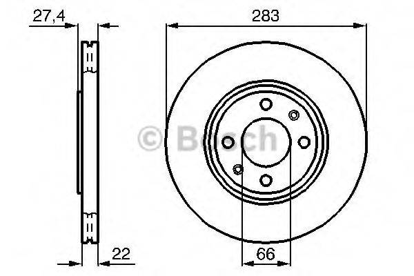 BOSCH 0986478834 гальмівний диск