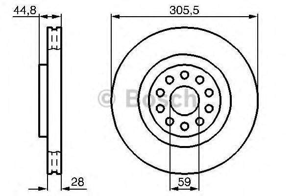 BOSCH 0986478963 гальмівний диск