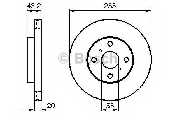 BOSCH 0986479B60 гальмівний диск