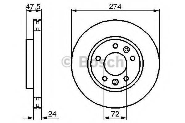 BOSCH 0986479013 гальмівний диск