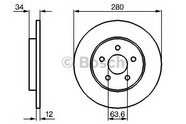 BOSCH 0986479B65 гальмівний диск