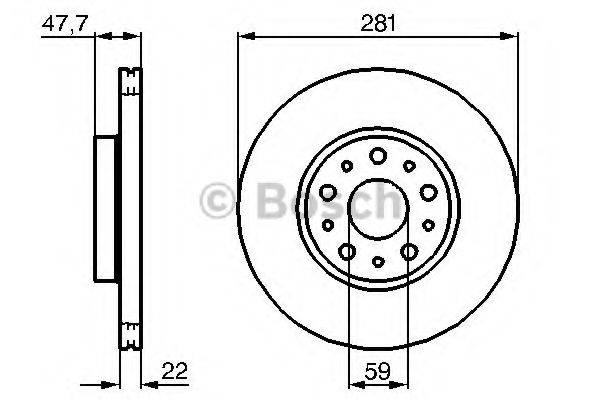 BOSCH 0986479100 гальмівний диск