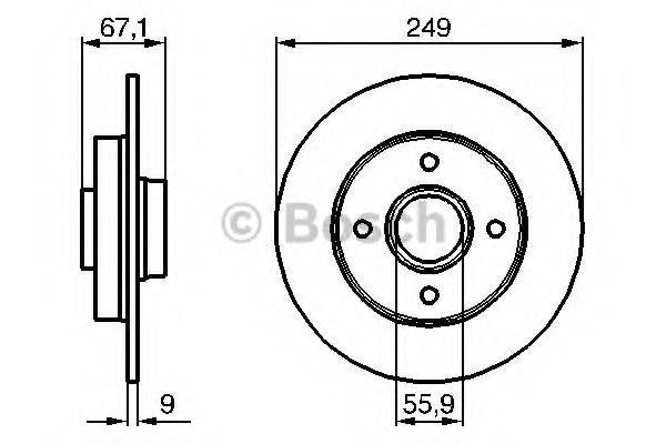 BOSCH 0986479219 гальмівний диск