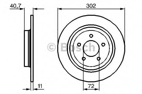 BOSCH 0986479C69 гальмівний диск