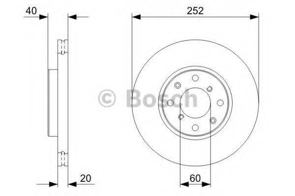 BOSCH 0986479B98 гальмівний диск