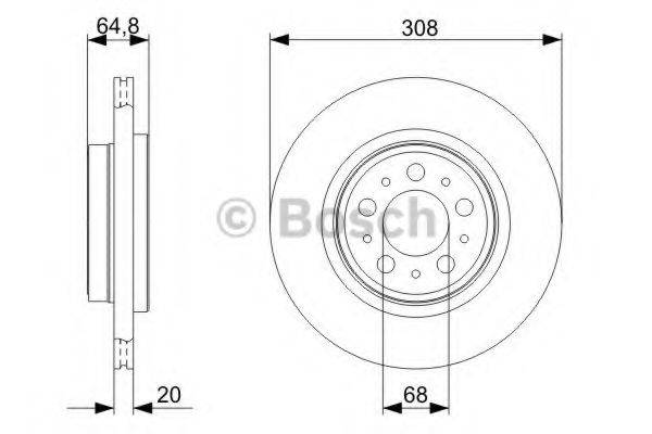 BOSCH 0986479C78 гальмівний диск