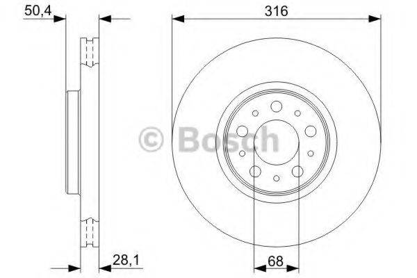 BOSCH 0986479C85 гальмівний диск