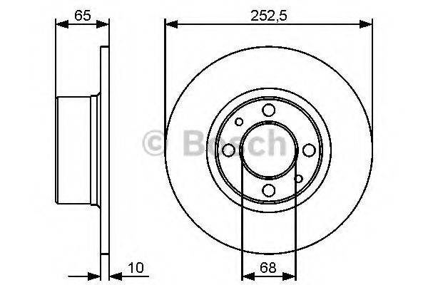 BOSCH 0986479435 гальмівний диск