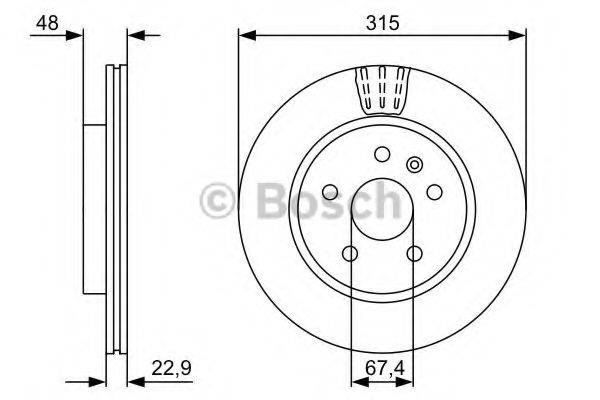 BOSCH 0986479514 гальмівний диск