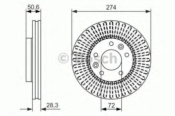 BOSCH 0986479599 гальмівний диск