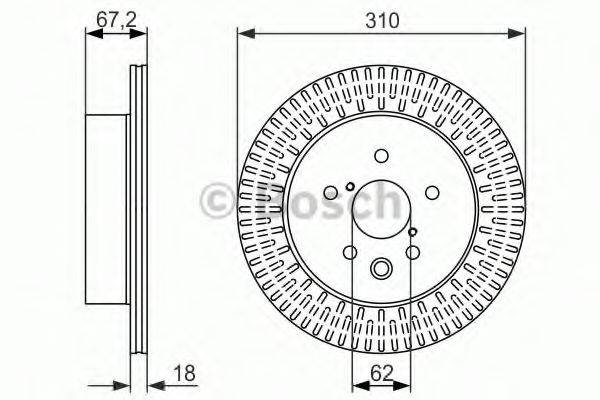 BOSCH 0986479615 гальмівний диск