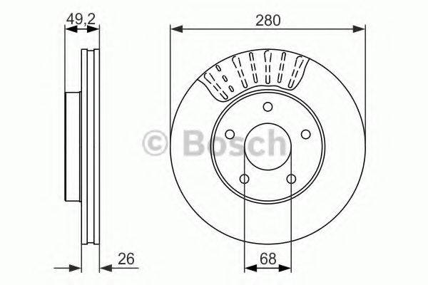 BOSCH 0986479678 гальмівний диск