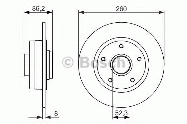 BOSCH 0986479684 гальмівний диск