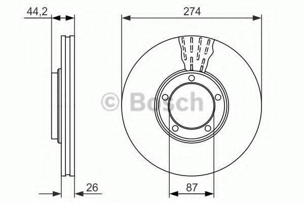 BOSCH 0986479696 гальмівний диск