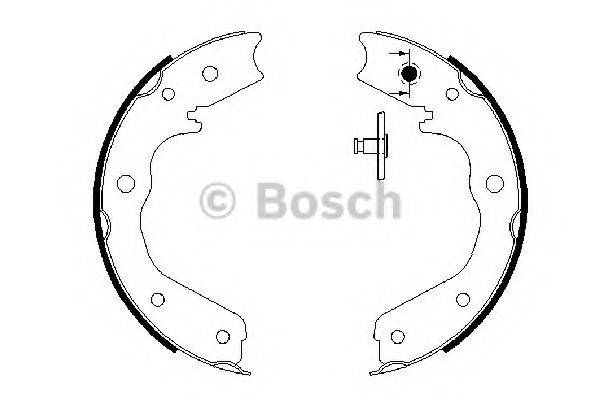 BOSCH 0986487671 Комплект гальмівних колодок; Комплект гальмівних колодок, стоянкова гальмівна система